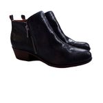 Lucky Brand  Basel Boot Navy Blazer Navy Blue Snake Print Leather‎ Size 9 Booties Photo 1