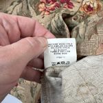 Orvis Vest Womens XL Tan Cotton Linen Romantic Floral Print Pockets Photo 7