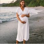 Hatch The Carolina Dress White Size 1 Small‎ Maternity Cotton Midi Boho Wedding Photo 4