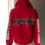 Justin Bieber  Purpose World Tour Red Hoodie Photo 2