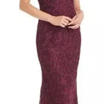 JS Collections Merlot Burgundy Red Jolene Soutache Mesh Maxi Dress Size 6 NEW Photo 0