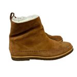 Jenni Kayne  Suede Moc Shearling Lined Slip On Ankle Snow Boots Tan Size 39 Photo 3
