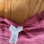 Full Tilt maroon pink babydoll smocked top Photo 2