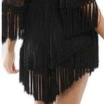 Alice McCALL Ready Girl Black Lace Fringe Dress with Tassels Size US 6 Photo 1