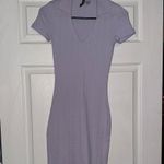Divided Purple Collared Bodycon Dress Photo 0