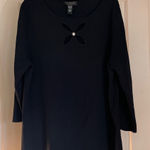 Cable & Gauge  Black Knit Blouse with Cutout Detail. Size 2X Photo 0