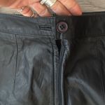 Vintage BERMANS EDGY TIMELESS Black Leather Skirt size 8 Photo 2