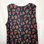 Dress Barn  Plus Size 20W Dress Floral Rayon Maxi Shift Grunge VTG‎ Y2K Black 116 Photo 5