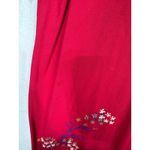 Vintage Cover Charge Red Floral Beaded Short Sleeve Maxi‎ Dress Size Large Photo 3
