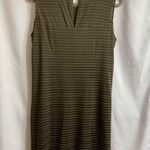 Michael Kors  10 Women’s Olive Striped Sleeveless Mini Dress Cocktail Party Lined Photo 5