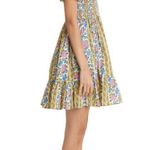 Mille Kiki Floral Print Off Shoulder Smocked Dress Large 8 Photo 3