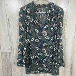 Free People  Magic Mystery Tunic Dress Size S Green Moody Floral Boho Bell Sleeve Photo 2