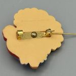 Hallmark Vtg  Plastic Turkey Brooch Thanksgiving Autumn Costume Jewelry Fall Pin Photo 5