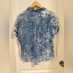 Thread & Supply Blue Acid Wash Tie Dye Short Sleeve V Photo 1