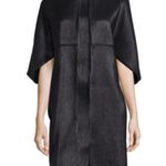 Josie Natori Black Ottoman Shine Coat Short Sleeve Kimono Cover Photo 1