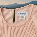 Calvin Klein Women's Pleated Cream Top Photo 4