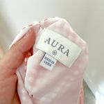 Aura [] Coral Pink Gingham Check Ruffle Hem Relaxed Fit Mini Dress NWT Sz Medium Photo 9