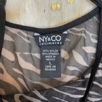 New York & Co. Zebra Print Vintage Mesh Sheer Tank Photo 4