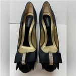 Dolce & Gabbana , baguette bow , black satin pumps, heels size 7 Photo 1