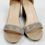 Top Moda Diamond-1 Rose Gold Glitter Block Heel Ankle Strap Sandals Size 8 Photo 3