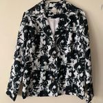 Laura Ashley NWT Palm Beach Black & White Floral Blazer Size M Photo 0