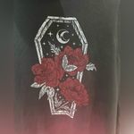 Hot Topic  Black & Red Coffin & Roses Hooded Open Front
Cardigan size XL Photo 4
