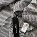 Doe & Rae ✅3/$30✅ NWT  Black Striped Button Down BabyDoll Blouse | LARGE | Photo 8