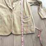 Susan Graver  Women’s Khaki Weekend Washed French Terry Blazer Sz L Photo 4