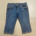 Miss Chic Blue #Embellished # U.S.A. #Capri #Jeans (Style: M336) Photo 0