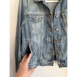 Gap  1969 Denim Trucker Jean Jacket Distressed Fade Wash Women's Size Large Photo 5