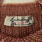 Intimately Free People Gold Coast Metallic Knit Bodysuit Womens XS Rose Gold Pink Photo 7