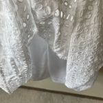 Lane Bryant  Eyelet Dress 20 White Lined Tiered Puff Sleeve‎ Boho Beachy Feminine Photo 8