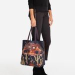 Johnny Was NWT  Yucca Embroidered Denim Tote Cactus Blue Photo 7