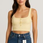 We Wore What  Yellow Ribbed Cotton Bralette NWT xxs Photo 0