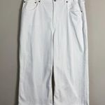 Abercrombie & Fitch Curve Love High Rise Cropped Wide Leg Jeans Womens 14S White Photo 5