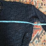 Patrons of Peace  Anthropologie black cotton Knit Crop Sweater button oversized M Photo 7