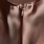 ZARA dress midi maxi satin wedding chocolate brown party cocktail Photo 28