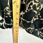 East 5th East 5th Blouse Womens XL Green Black Animal Print Embellished Neck Y2K Preppy Photo 4