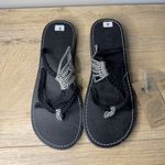 Plaka Braided‎ Rope Sandals Black White Flat Gladiator Shoes Size 8 Beach Summer Photo 3