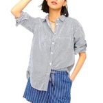 J.Crew High Rise Seaside Short in Indigo Stripe Size Medium Beach Coastal Photo 1