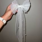 Pearl tulle bow veil White Size undefined Photo 0