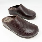 FitFlop Moc Snake Slip On Clogs Chocolate Brown Photo 0