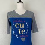 No Boundaries  Cute Gray Blue Shirt Loungewear Dress, Sz Small Photo 1