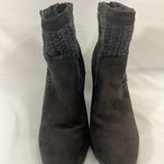 Juicy Couture LUPIA SUEDE & KNIT ANKLE BOOTS W/BACK ZIP SZ 10M GREY PREOWNED Photo 1