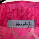 Moonlight  Y S Fashion Top Womens Plus Pink Floral Button Up Asym Sheer Career Photo 6