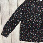 CAbi 3423 confetti print Ferris button down black size large blouse Photo 6