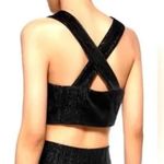 ZARA Women’s Festive Days Black Velvet w/Metallic Threa Button-Up Crop Top L Photo 1
