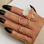 Boho Ring Set Gold Photo 0