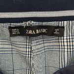 ZARA Basic Blue Black White Plaid Slim Fit Skinny Pants Women’s Size S Photo 4