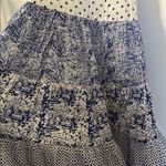 Blue and White Patterned Dress Size XL Photo 10